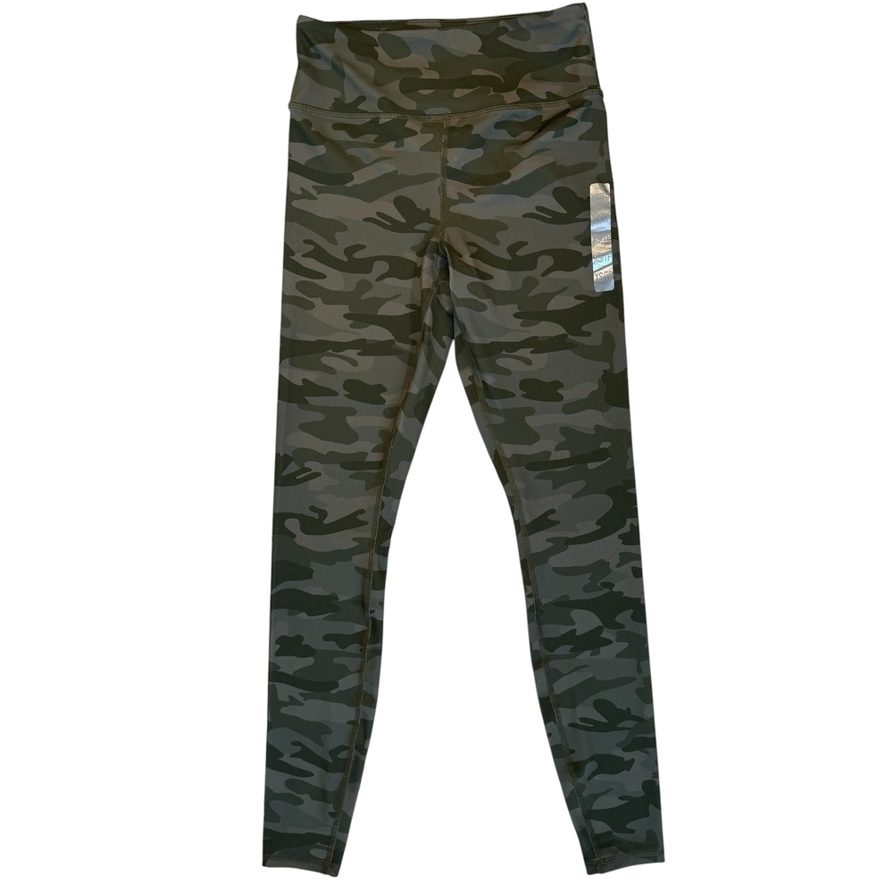Forever 21 Green Camo Leggings Women XS High Rise Wicking Activewear Workout Gym - Picture 2 of 9